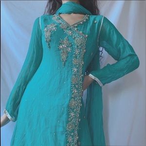 2pc | Blue Indian Pakistani Kameez dress